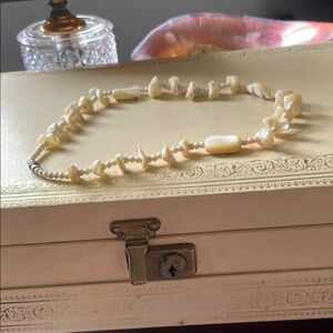 Elegant Cream Beaded Necklace